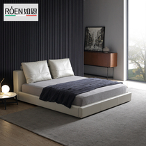 Such as Enimagery minimalist minimalist style genuine leather bed down cushions double man bed storage 1 5m1 8 m wedding bed D02
