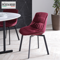 For example Nitalian modern minimalist red fabric dining chair designer extremely minimalist style chair Nordic chair stool