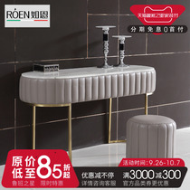 Such as Enmakeup table dresser Dresser Bedroom Metal Stainless Steel Marble Makeup Table Brief Rear Modern Table KB01