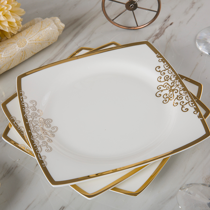 Dishes suit household move customization square tableware bowls of ipads plates club hotel restaurant table tableware bowls