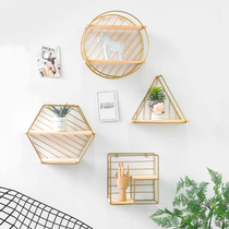 Wall decoration Creative Wrought iron pendant House wall decoration Milk tea shop soft decoration frame Geometric room wall decoration