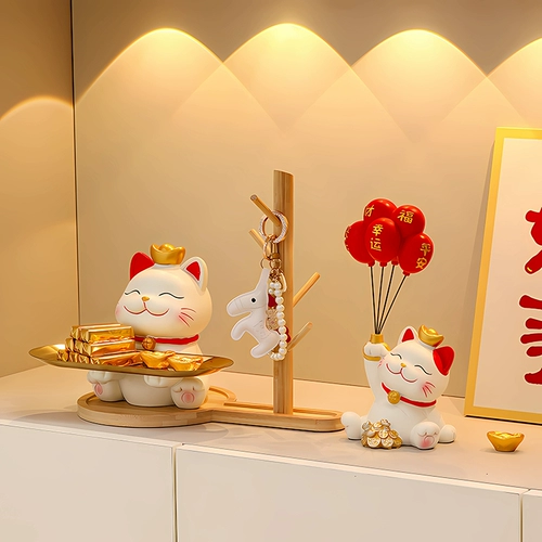 Фортуна кошачья крыльца Ключи к хранению украшений, чтобы войти в дверь домашней гостиной, декоративные принадлежности для перемещения новых подарков на жительство