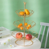Креативная современная гостиная, многослойная тарелка для хранения воды, тарелка с фруктами, свет, роскошные украшения, украшение журнального столика в стиле ins, железный поднос для закусок