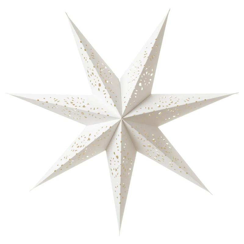 Ikea Sigra Lampshade, Paper Star-Shaped/Lace Pattern, White, 70cm Ikea Sigra Lampshade, Paper Star-Shaped/Lace Pattern, White, 70cm