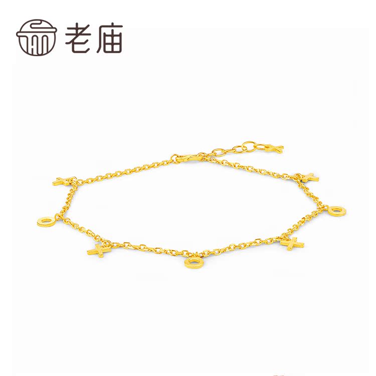 Chân chùa vàng cũ 999 vòng chân biểu tượng 1053400022 giá công trình 250 nhân dân tệ - Vòng chân lắc chân vàng pnj
