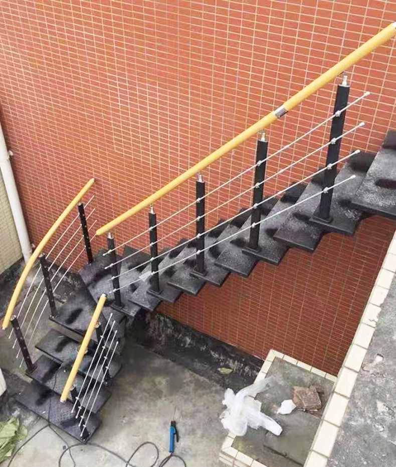 室外旋转楼梯扶手直梯阳台复式家用LOFT板铁阁楼旋转中式圆形-阿里巴巴