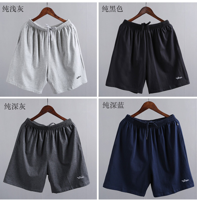 Quần short mùa hè cotton nam nhà ngủ quần lỏng cộng với phân bón XL phần mỏng năm điểm quần thể thao quần nóng