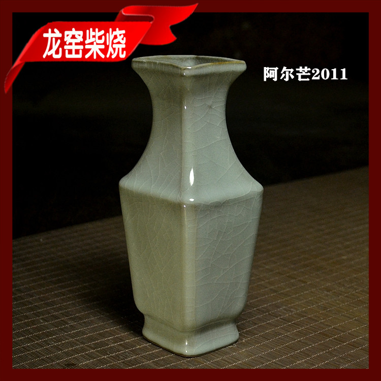Yufang ornamental vase Imitation Qing Qianlong Official Kiln type iron tire Long Kiln wood burning New decoration ornaments Good selection