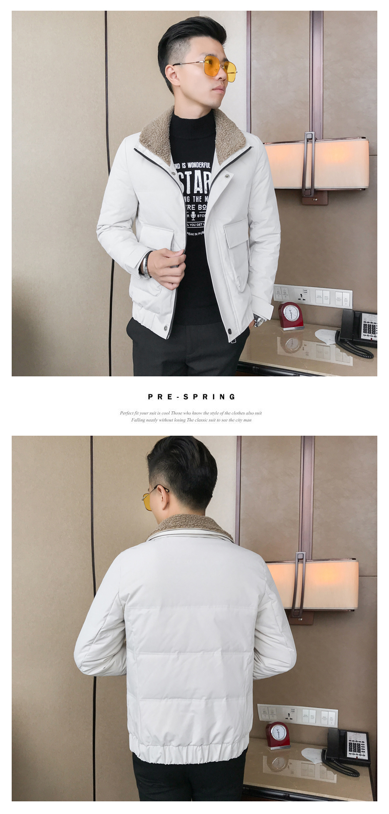 (Đẩy chính) mùa đông túi lớn áo khoác bé trai cotton Áo khoác lông mỏng cổ áo ấm cotton 8229- đặc biệt P145 áo khoác jean nam