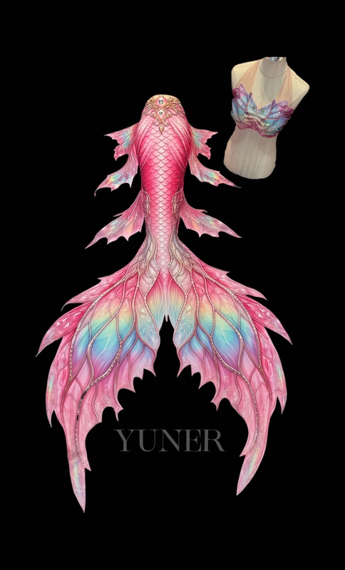 Mryuner Yun'Er Glass Butterfly Ultra-Light Aquarium Diving Mermaid Tail Diving Photography for Men and Women Couples