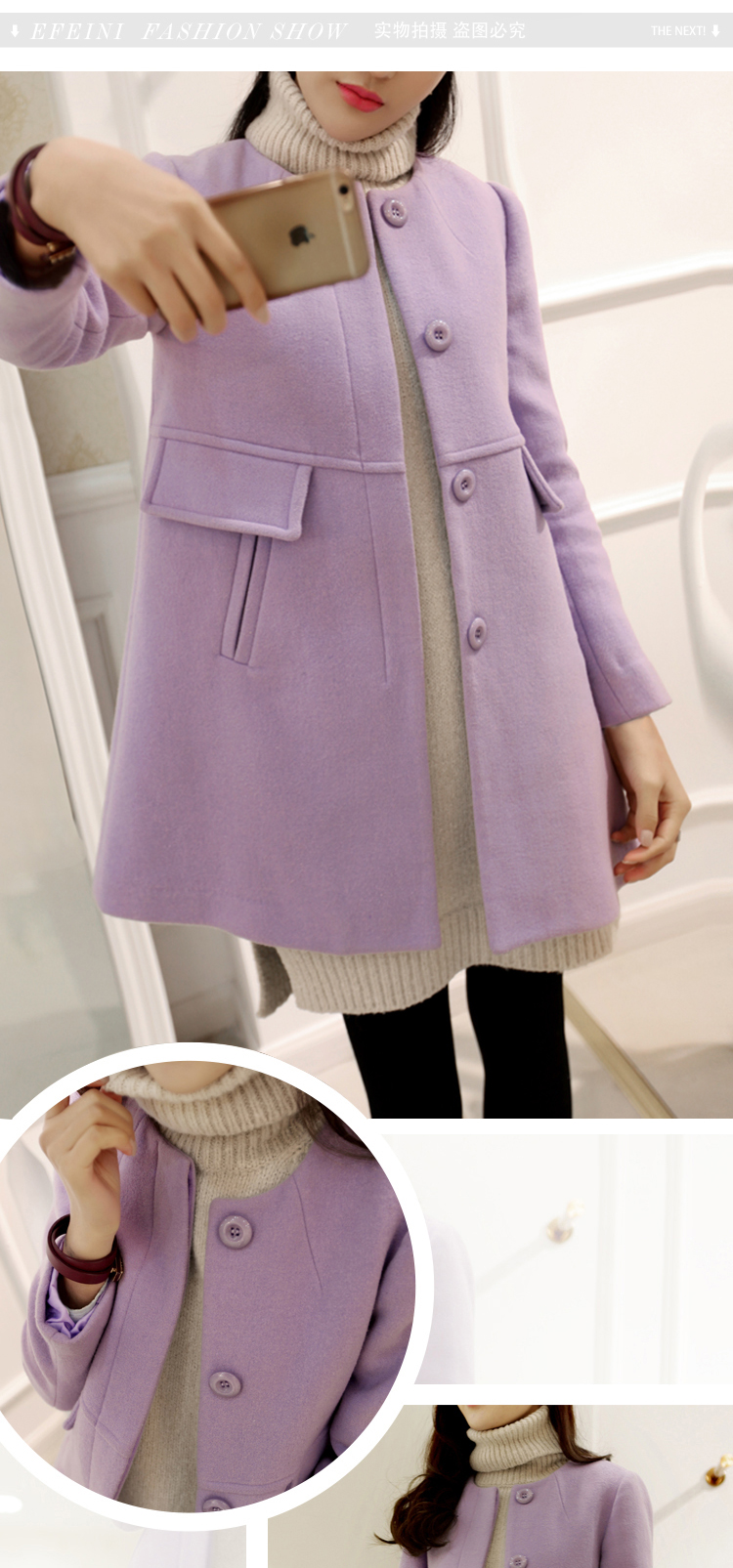 Manteau de laine femme - Ref 3417066 Image 13