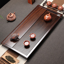 Whole piece of ebony tea tray solid wood tea table home Tea Sea small kung fu tea set light luxury modern drainage