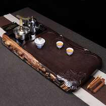 Whole ebony tea tray Drainage rectangular tea tray Solid wood household large Kung Fu tea set Tea sea tea table