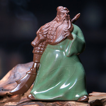 Tea pet Ge Kiln Tea pet Purple sand tea pet tea set accessories Handmade ornaments Q version Tang Pak Fu