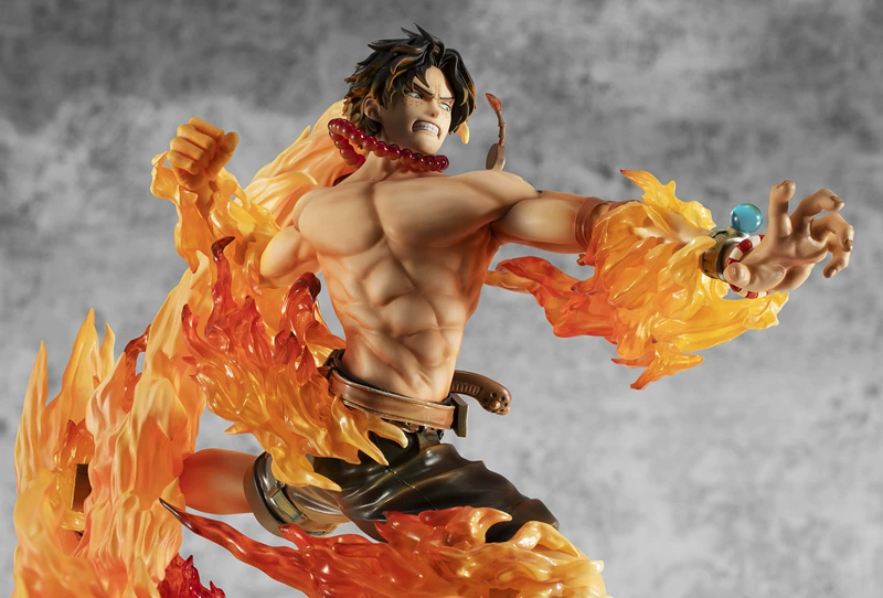 [Spot] Meghouse One Piece Na hải King POPMAXIMUM Ace Hand đính kèm mã đặc biệt Fire Fist Model Doll - Capsule Đồ chơi / Búp bê / BJD / Đồ chơi binh sĩ