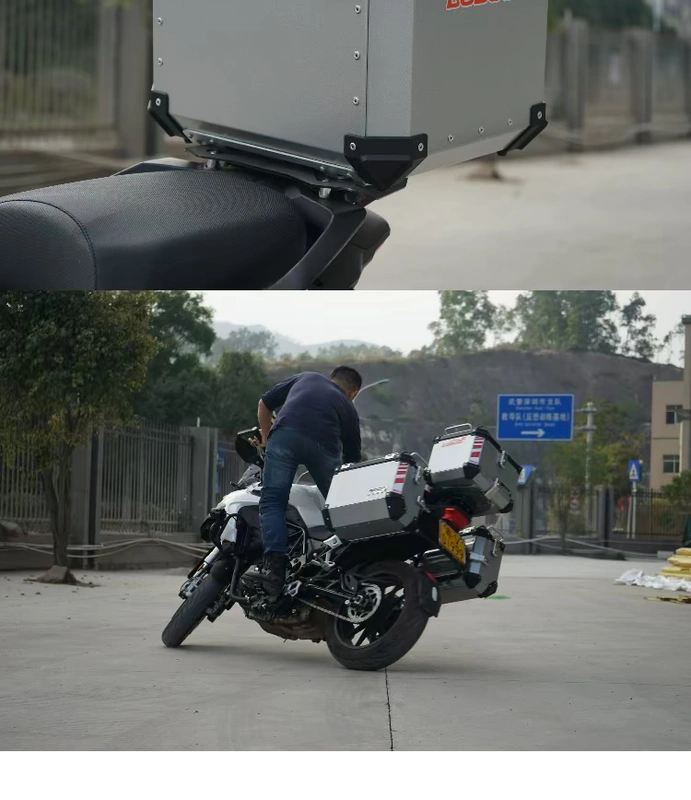 LOBOO củ cải hộp bên Benelli Jinpeng trk502 ba hộp thân xe máy nhôm bên hộp hộp phía sau