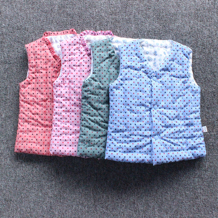 Winter baby Machia CUHK Handmade Cotton Kan Shoulder Children's Male And Female Vest Thickened Student Waistcoat-Taobao