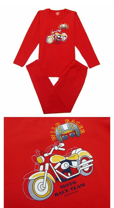 Trẻ em năm sinh đồ lót màu đỏ 12 tuổi cậu bé trai cô gái bông Lycra quần áo mùa thu màu đỏ lợn năm khoai lang nhỏ áo lót trẻ em