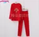 Trẻ em năm sinh đồ lót màu đỏ 12 tuổi cậu bé trai cô gái bông Lycra quần áo mùa thu màu đỏ lợn năm khoai lang nhỏ áo lót trẻ em