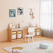 Comparable Bear solid wood childrens desk combination toy storage cabinet living room writing table childrens room baby storage rack