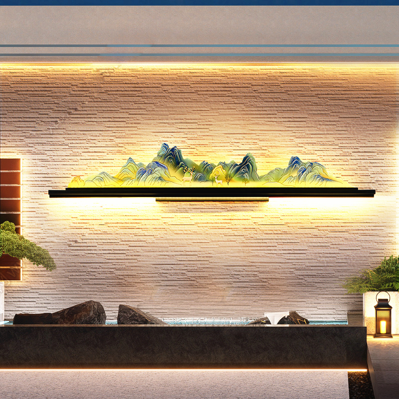 Outdoor Stainless Steel Three-Dimensional Wall Lamp, Long Strip Shadow Wall, Outdoor Waterproof, Simple New Chinese Style Courtyard Mural Lamp Outdoor Stainless Steel Three-Dimensional Wall Lamp, Long Strip Shadow Wall, Outdoor Waterproof, Simple New Chinese Style Courtyard Mural Lamp
