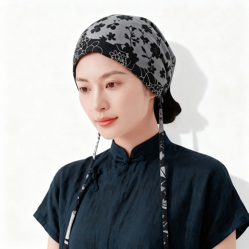 Double-Sided Hooded Women's Headscarf, Sun Protection, Anti-Sweat, Covers White Hair, Silk Bald Head Scarf, Makes Face Look Smaller, Slouchy Hat Double-Sided Hooded Women's Headscarf, Sun Protection, Anti-Sweat, Covers White Hair, Silk Bald Head Scarf, Makes Face Look Smaller, Slouchy Hat