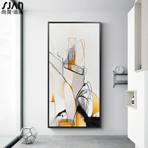 Hand-painted Abstract Oil Painting Drawing Room Decoration Painting Color Block Creatine Painting Extreme Brief Modern Vertical Version Xuanguan Corridor Hang Painting Custom