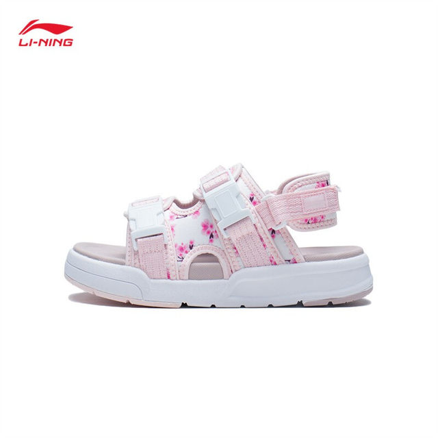 Li Ning ເກີບ Sakura ເດັກນ້ອຍ 2022 Summer Summer ຜູ້ຊາຍແລະແມ່ຍິງ Soft Soled ເກີບກິລາເກີບຫາດຊາຍ YKUS010