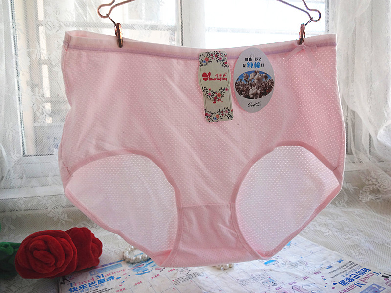 Đích thực Qiao Fang Ting 6904 eo cao phiên bản lớn của cotton lưới thoáng khí bow kích thước lớn cotton ladies tam giác tóm tắt