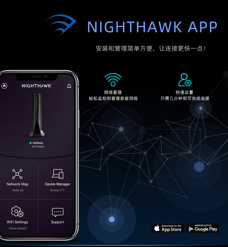 NETGEAR美国网件EAX80 AX6000M双频WiFi6无线MESH扩展器 千兆端口wifi信号扩大器中继器 家用wifi增强放大器商品详情图
