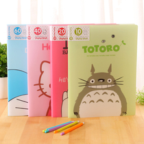 Korean cartoon multi-page transparent insert folder A4 multi-layer paper bag Student information book File book spectrum folder