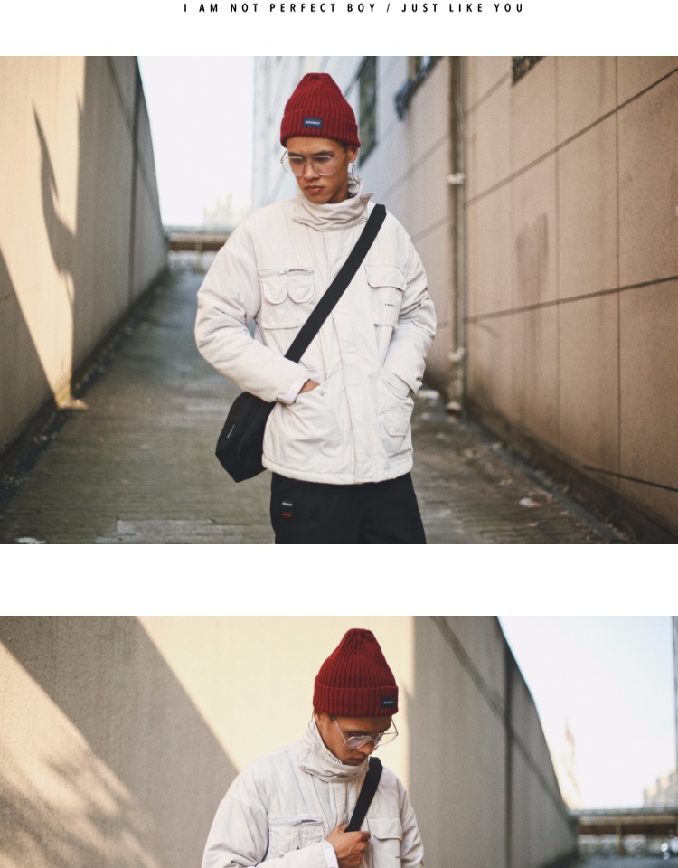 Cotton nam mùa đông dày lên thương hiệu dụng cụ áo chức năng cotton quần áo cặp vợ chồng thủy triều lỏng bánh mì quần áo ngắn áo phao