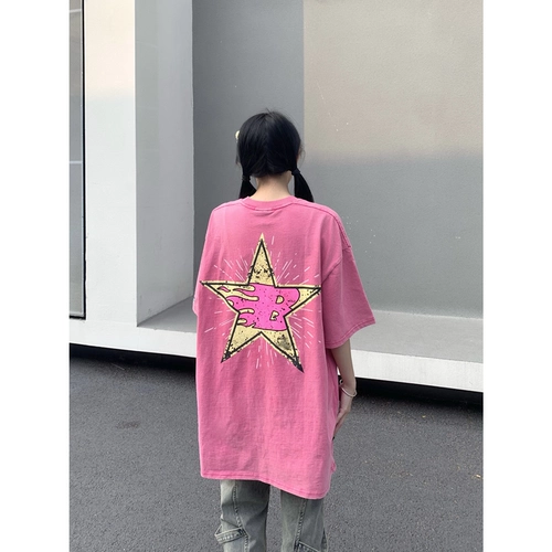 Летняя футболка с коротким рукавом для влюбленных, этнический стиль, в американском стиле