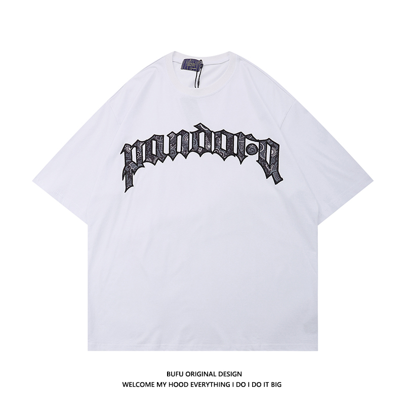 Millions of teenage American street retro cashew flower short sleeve T - shirt man couple original design national tide tops Xia