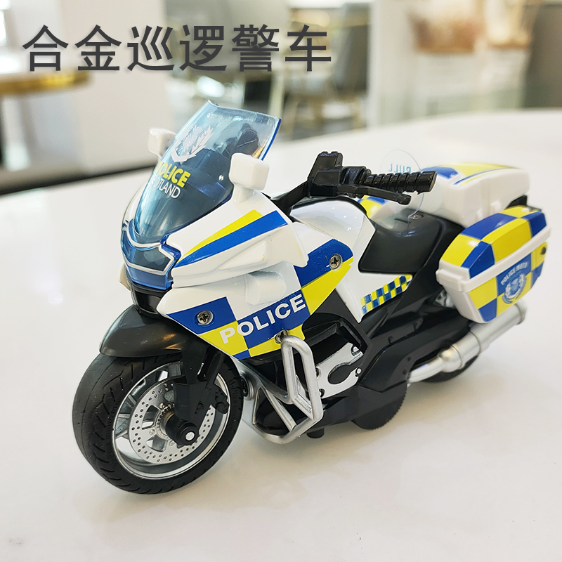 Q-Version Alloy Motorcycle Police Vehicle Simulation Police Motorcycle Model Toy Gift for Children Aged 3-6 Q-Version Alloy Motorcycle Police Vehicle Simulation Police Motorcycle Model Toy Gift for Children Aged 3-6