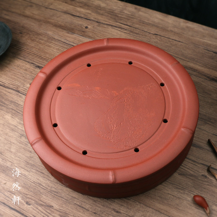 Large number of handmade Yixing purple sand utility-made tea tray tea tray tea table dry bubble pan tea sea tea pool ceramic dry foam table