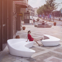 GRP Casual Seat Outdoor Waiting Chair Mall Public Lounge Chair Creative Sales Department reception room leaning back chair