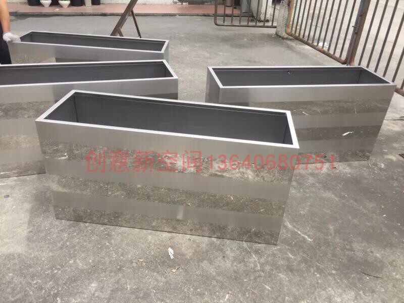 Stainless Steel Combined Flower Beds Mall Indoor Planting Flowers Box Outdoor Municipal Road Landscape Garden Hotel Iron Art Flower Boxes