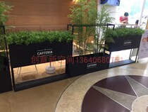 Outdoor Stainless Steel Flower Case Sales department Commercial Square Flower Tan Garden Courtyard Combined Flower Trough Extra-swing Iron Art Partition Fence