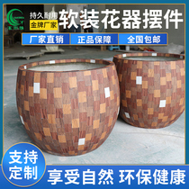 Outdoor GRP Flower Pots Hotel Art Deco Swing Pieces Beauty Chen Floor Large Flower Vat Landscape Mall Villa Vases