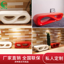 Creative new GRP Japanese word sitting stool mall chair outdoor lounge chairs public places waiting for benches