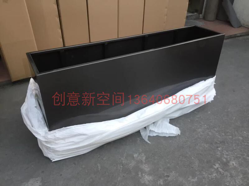 Iron Art Outdoor Flower Case Outdoor Anti-Rust Plated Zinc Plate Flower Groove Stainless Steel Finished Flower Racks Community Square Flower Beds Custom