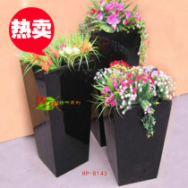 Mall GRP square floor large flower pot outdoor hotel vase swing piece combined cell beauty chen flower box flower pool