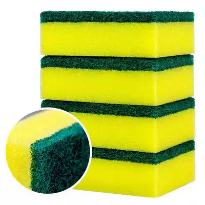 10 pieces of double-sided sponge wipe kitchen stove cleaning scrub cloth