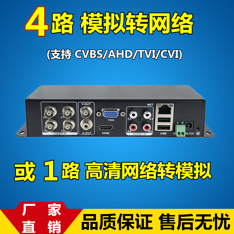 Analog camera to network converter bnc coaxial to digital signal English code Surveillance video codec