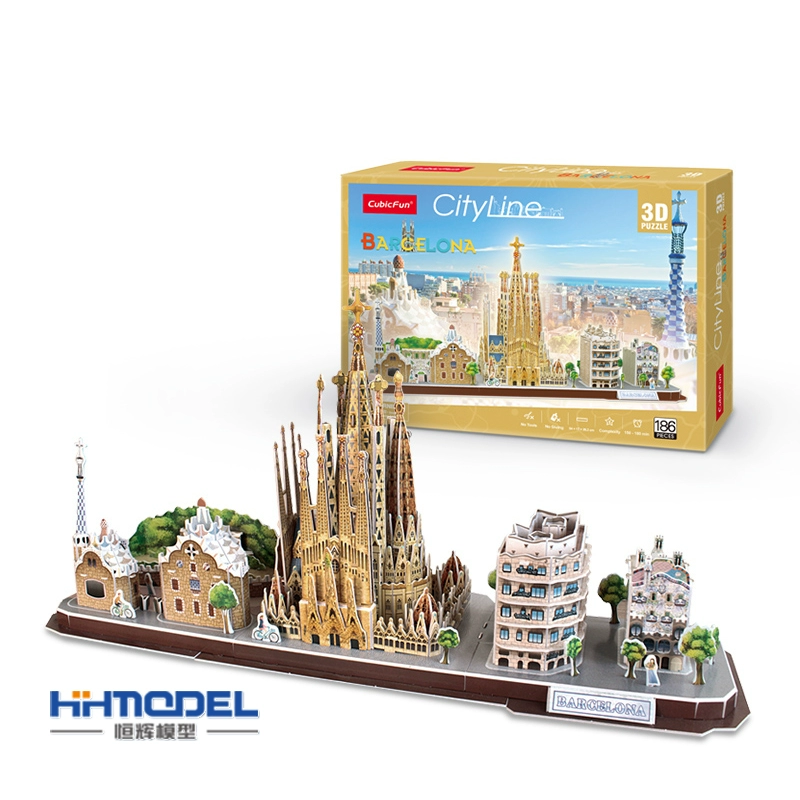 Henghui Model Lecube MC254 3D 3D Puzzle Paper Chủ đề thành phố-Paris - Mô hình giấy