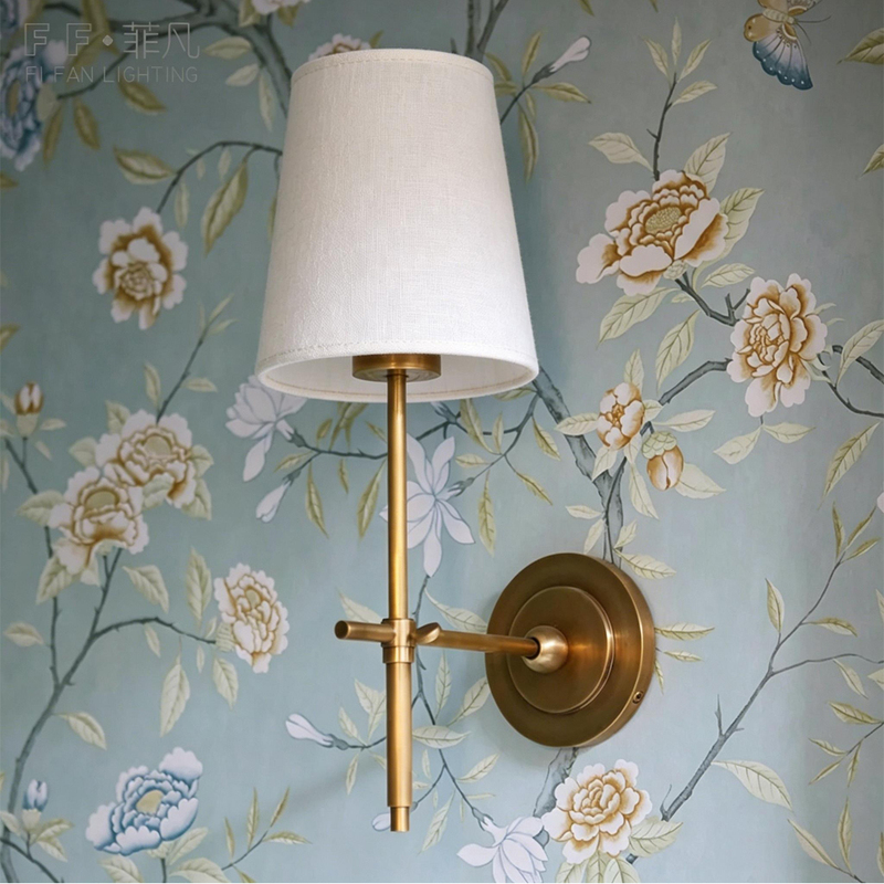 【S】Vc1:1Bryant All-Copper American Retro Bedroom Wall Lamp Villa Bathroom Stairwell Corridor Wall Lamp 【S】Vc1:1Bryant All-Copper American Retro Bedroom Wall Lamp Villa Bathroom Stairwell Corridor Wall Lamp