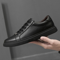 Black mens shoes small size 37 mens casual shoes trendy all-match suit small white shoes mens leather sneakers leather shoes mens 45