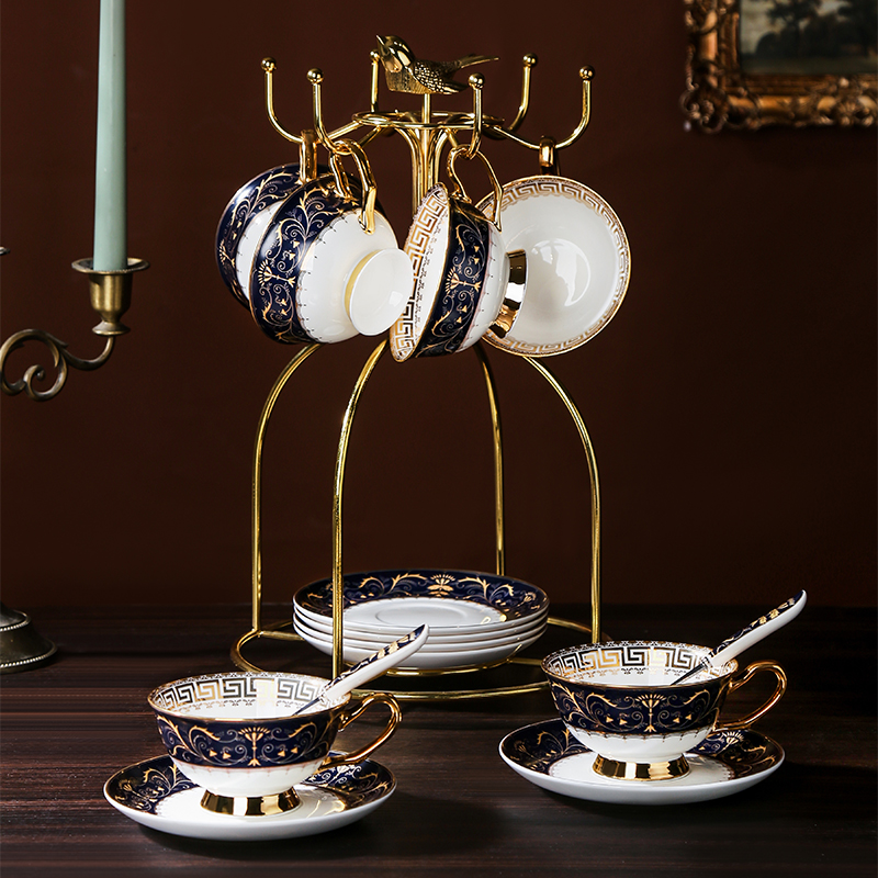 Mei Dao European-style palace style bone china coffee cup high-value British afternoon tea black tea cup gift box gift box