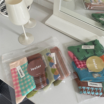 Strange uncle (Thief retro small color scheme) four pairs of midsocks children autumn and winter Korean color cotton socks